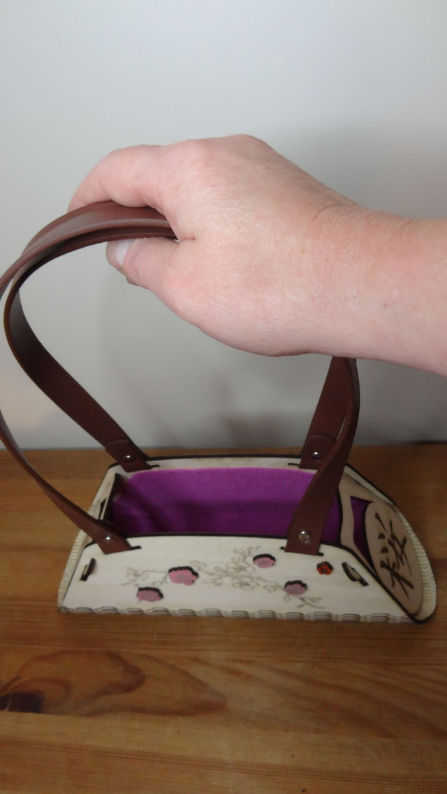 Sac en bois de soirée Sakura