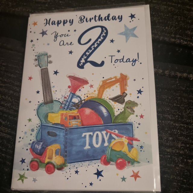 2nd BIRTHDAY CARD SIZE 9" X 6"