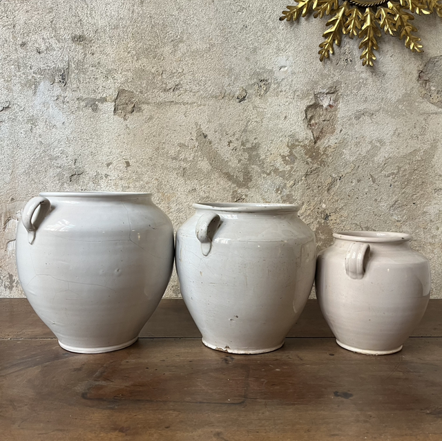 Pots à graisse blancs 