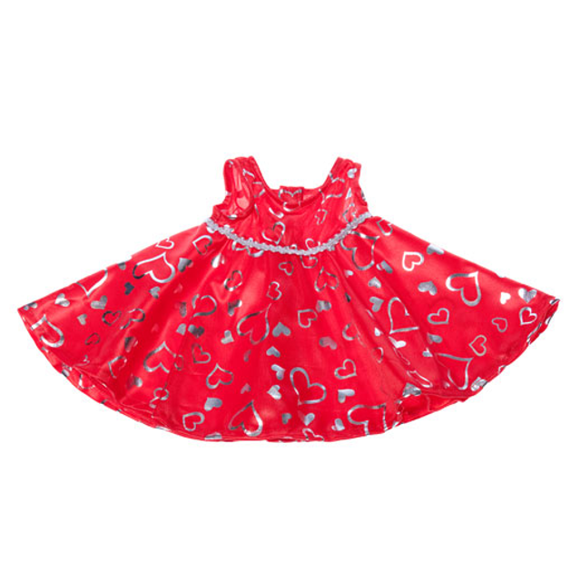 ❤️ Robe rouge à motifs cœurs