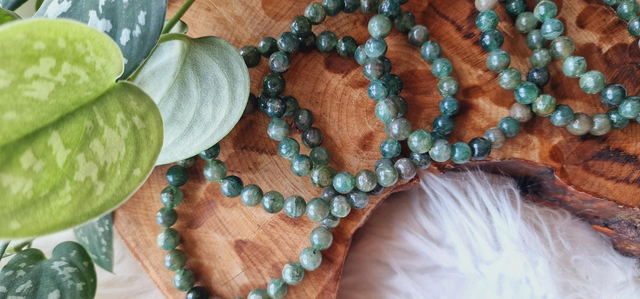 Green Apatite Beaded Bracelet