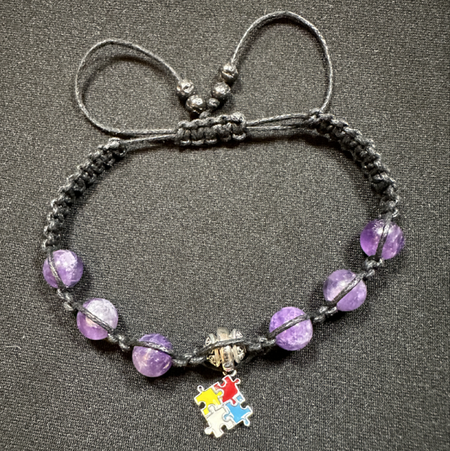 Bracelet - Macrame Custom made with Autism Charm