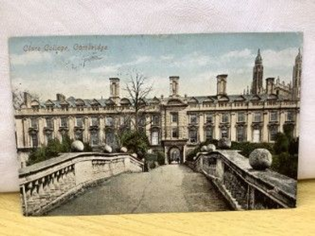 Clare College, Cambridge, Posted 1906 vintage JV postcard. Our Ref No. R284 £2.25