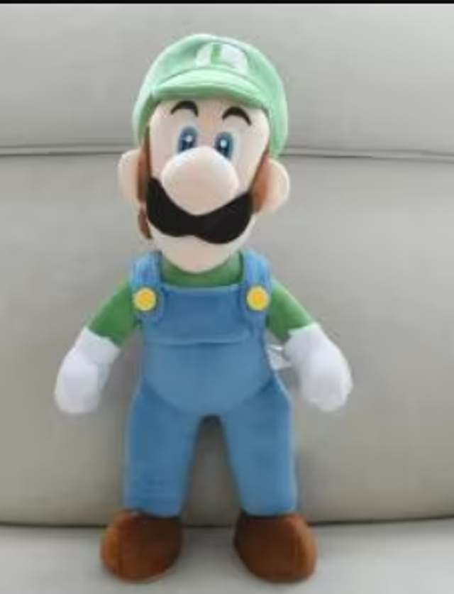 Super Mario grote knuffel Luigi (41cm)