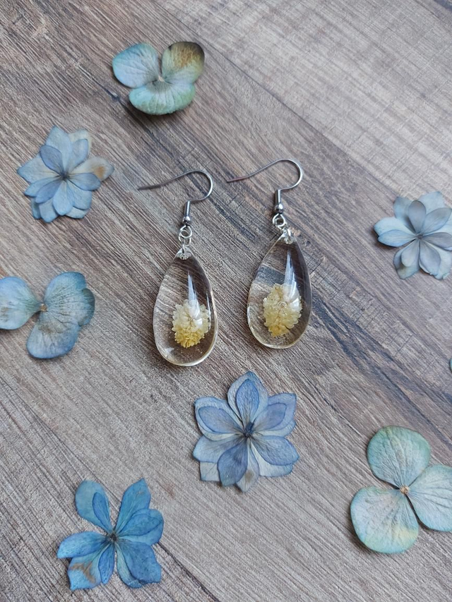 Boucles d'oreilles - trèfle jaune