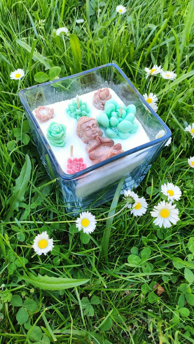 Bougie sable esprit zen