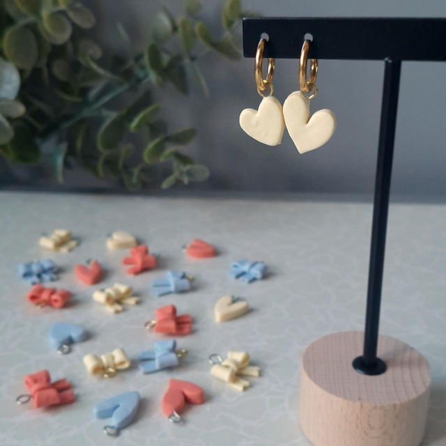 Coeurs jaunes doré - Interchangeables