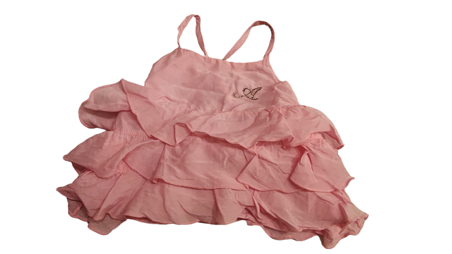 Débardeur froufrou rose avec strass 2 ans (Alouette)