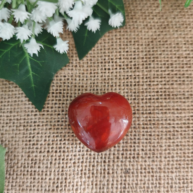 Cœur cornaline (30mm)  