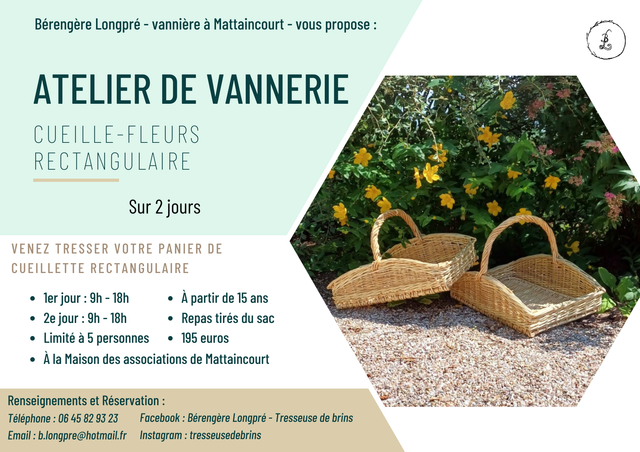 Stage cueille-fleurs rectangulaire