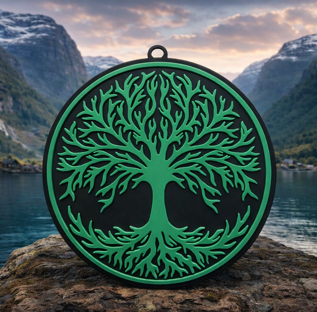 World Tree / Tree of Life / Yggdrasil green black wall art