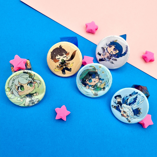 Genshin Impact | Falling Archons Set (5pcs) | BUTTONS 