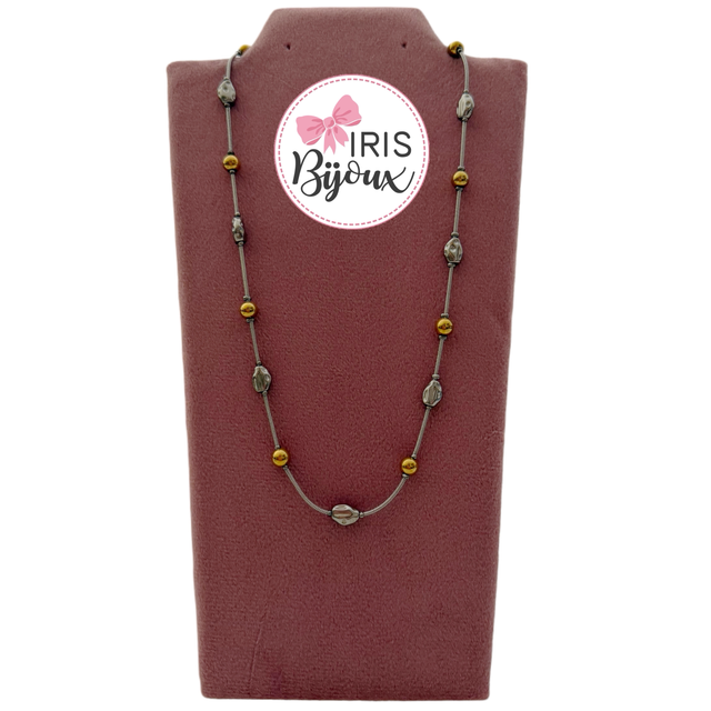 Collana bicolor pepite 