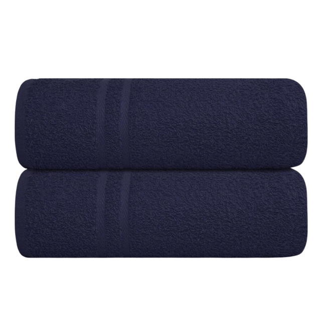Luxury Soft Cotton Chevron Hand Towel Navy Size. 50cm x 80cm