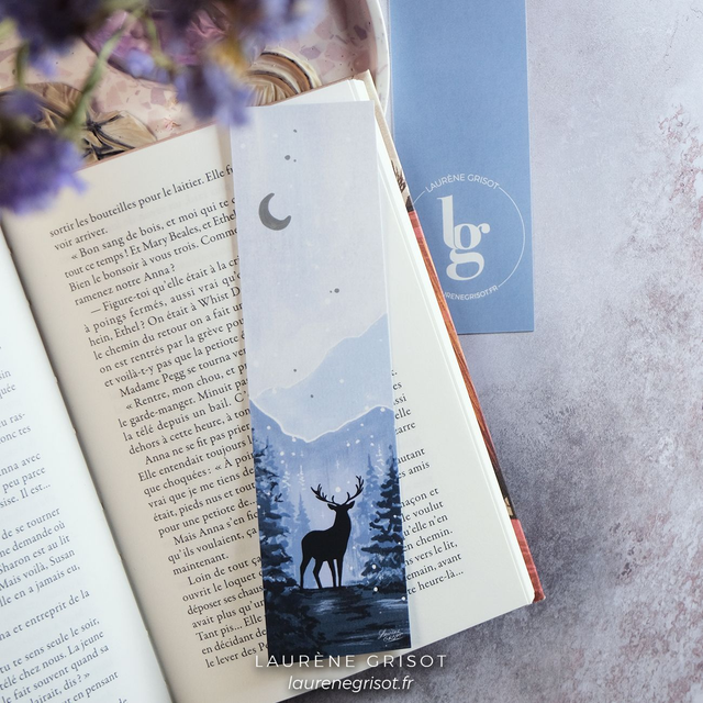 Deer / blue version (bookmark) 