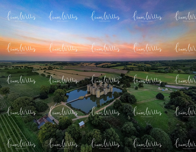 Bodiam Castle Drone Print