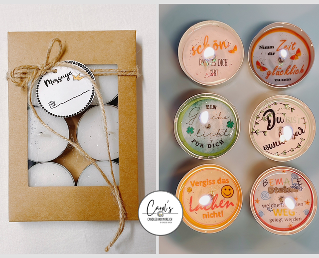 6er Geschenkbox - Aufsteller mit positiven Worten Nr. 2