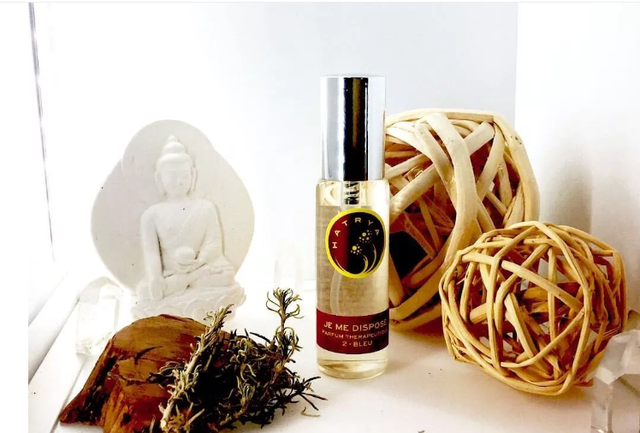 Parfum Thérapeutique - "Je me dispose à", couleur bleue