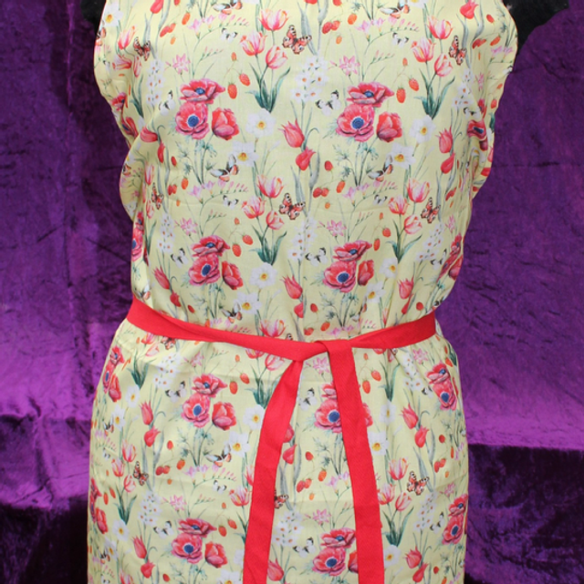 Apron (Adult) Flower Poppy