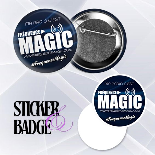PACK BADGE + STICKER C'EST MA RADIO