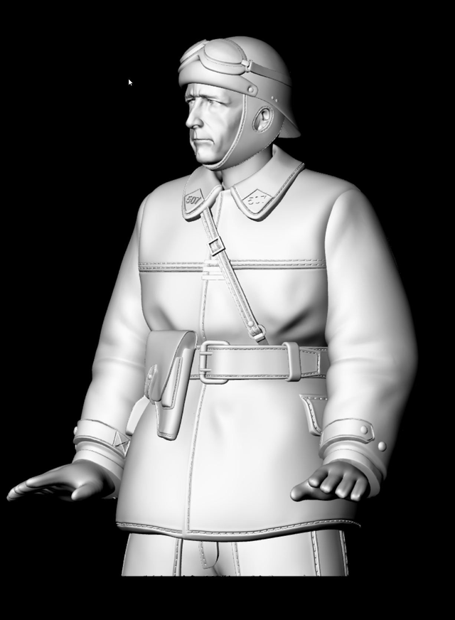 WW2 French Tanker 1 Half Figure - 1/16