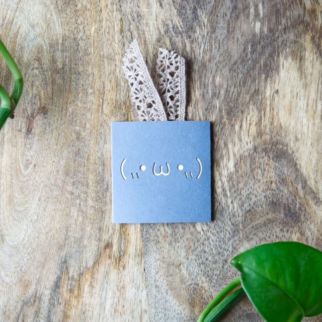 Mini-Carte Kaomoji "Blush" (5 x 5 cm)