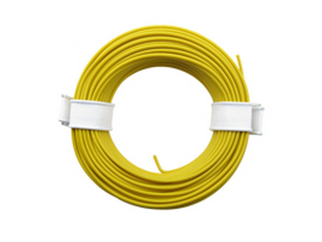 câble souple jaune 0,14mm² 10ml Herkat 3614
