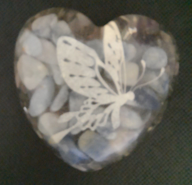 Coeur décoration Aventurine bleue / Amethyste