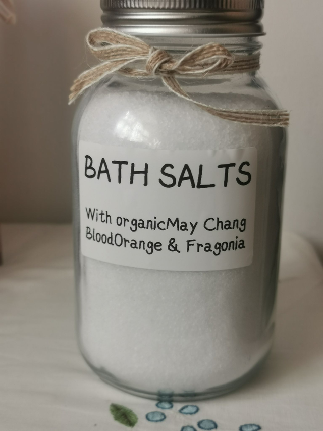 Bath Salts - Organic May Chang, Blood Orange &amp; Fragonia  1kg