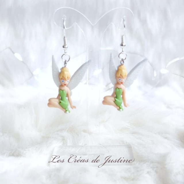 Boucles d&#039;oreilles Fée clochette 