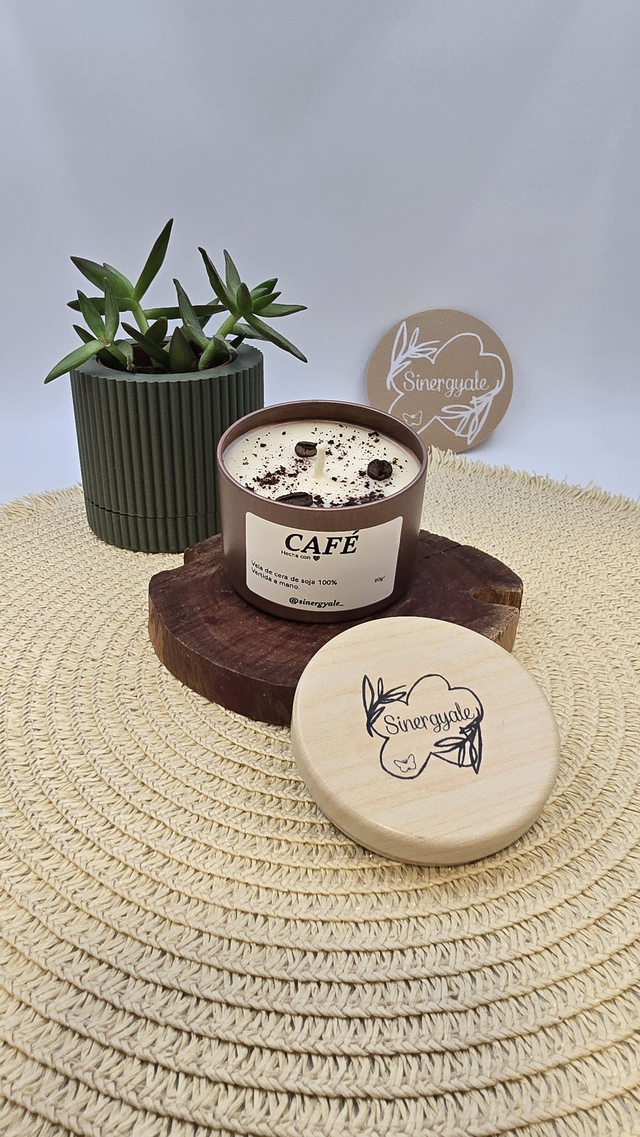 Vela en lata - Café