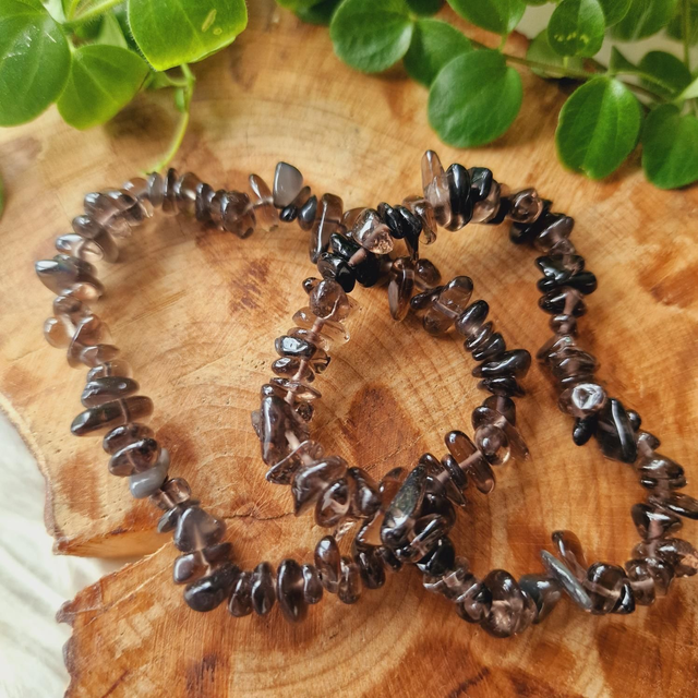 Smokey Quartz Chip Bracelet 