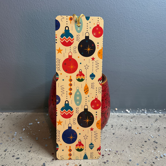 Handmade laminated Christmas bookmarks. Beautiful gift for book lovers. Stocking filler.