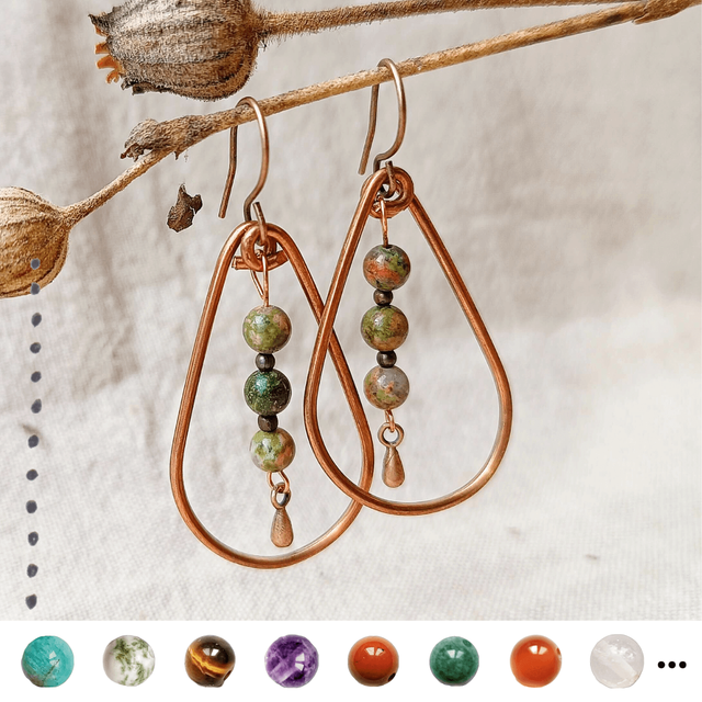 Boucle goutte en cuivre