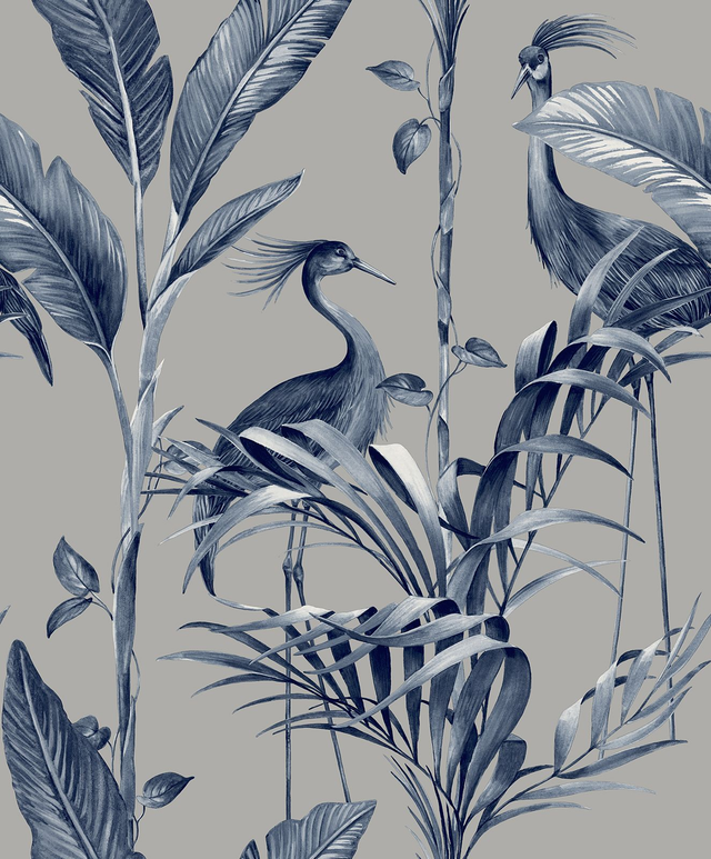 Azzurra Leaf Navy/Silver - Belgravia - 9506