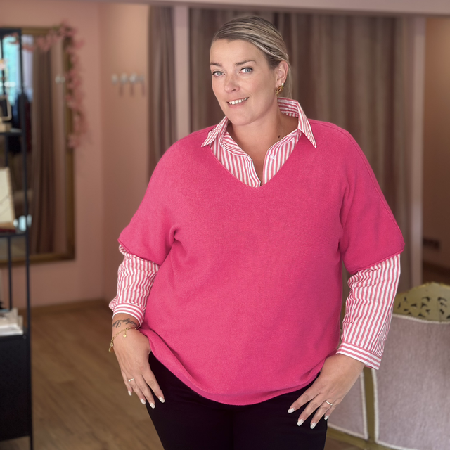 2014-Pull uni manches courtes Taille unique du 42 au 54