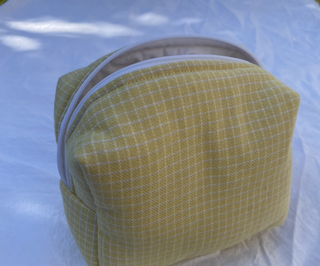 Petite trousse - Vichy jaune