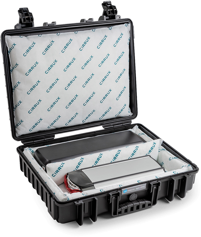 Malette de transport certifiée pour batterie lithium-ion Type 6040