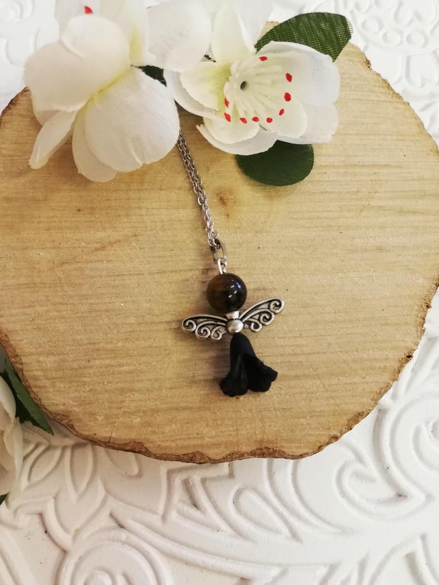 Collier Ange protecteur œil de tigre