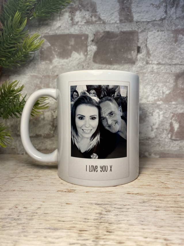 Personalised Photo Mug - Custom Instant Picture with Wording 