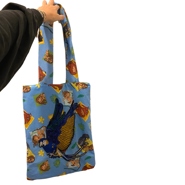 Sac Cabas Unique avec Appliqué Pailleté de Perroquet - Thème Tarzan Oh Je Vois!