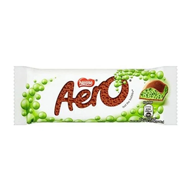 Aero Bubbly Peppermint Mint Chocolate Bar 36g