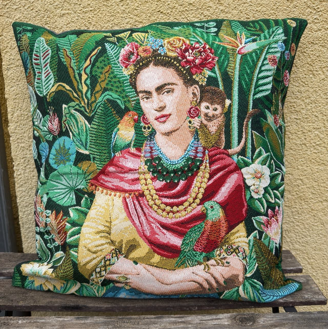 Fourre de coussin Frida avec singe 
