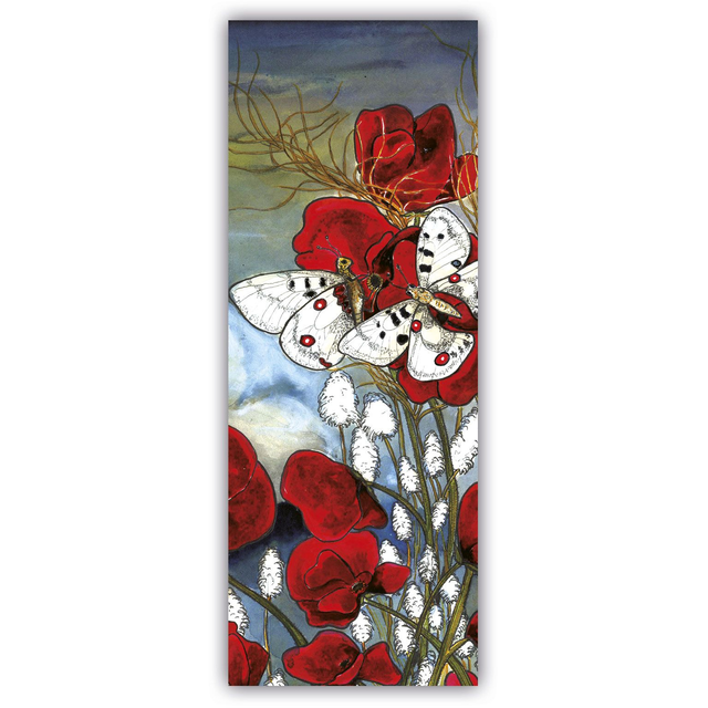 Marque-pages Coquelicot 16 x 6 cm