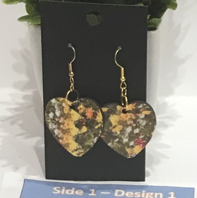 Two in One Mixed Colour Dangling Earrings- 2SD07