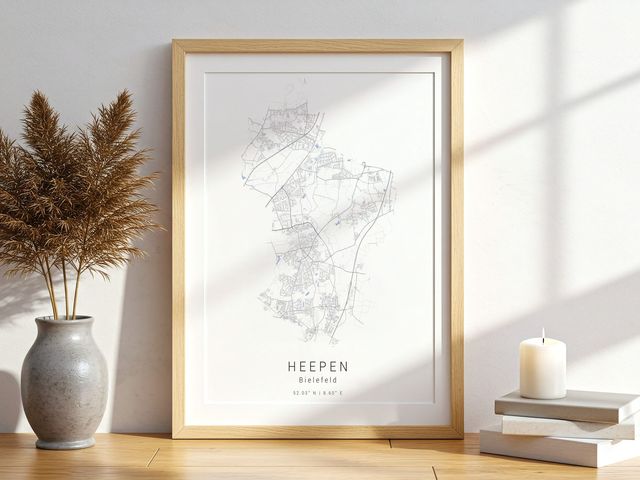 Bielefeld Heepen Stadtkarte | Druck | Poster