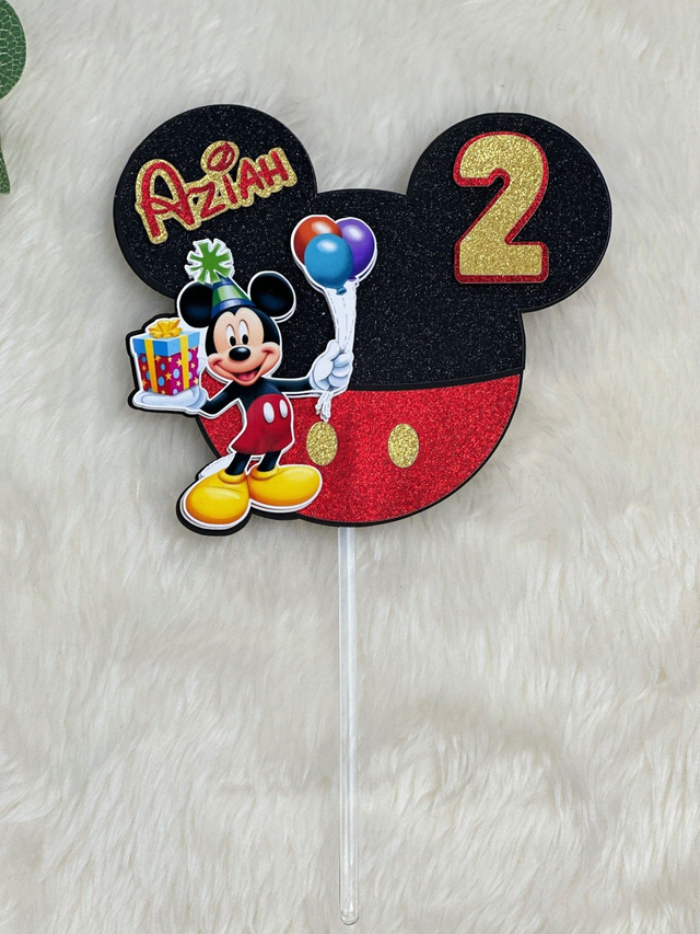 Persoanlised Mickey Mouse Cake Topper