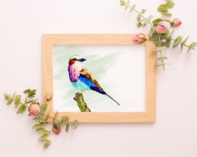 Mini poster d'un oiseau du Kenya 