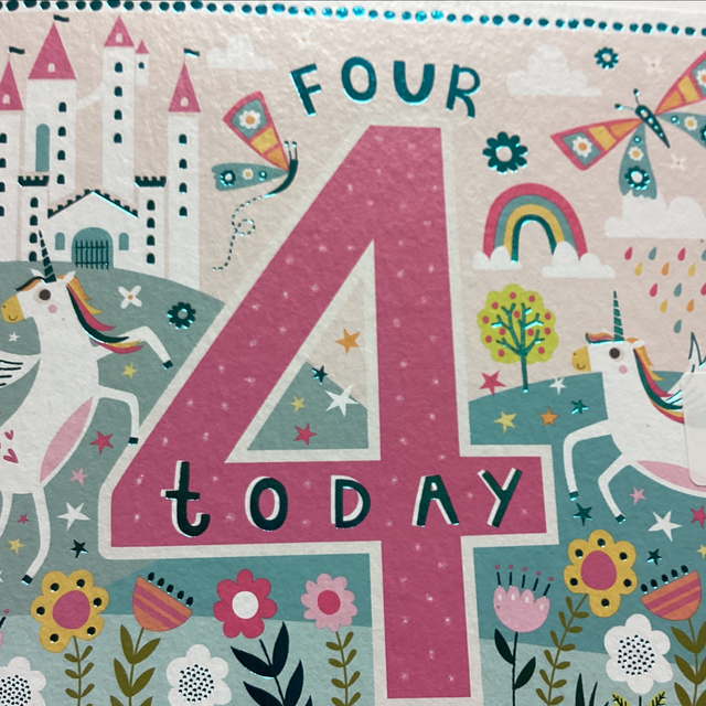 Birthday Age 4th (Unicorns) WF
