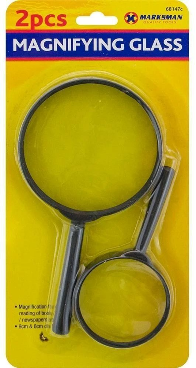 Marksman 2pc Magnifying Glass Set - Small &amp; Large - £2.85 per pack